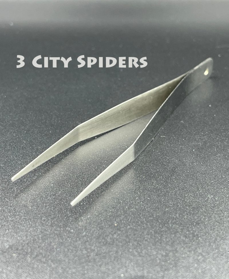 Miękka pęseta metalowa prosta - 12cm - obrazek 2