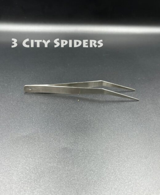 Miękka pęseta metalowa zakrzywiona - 12cm