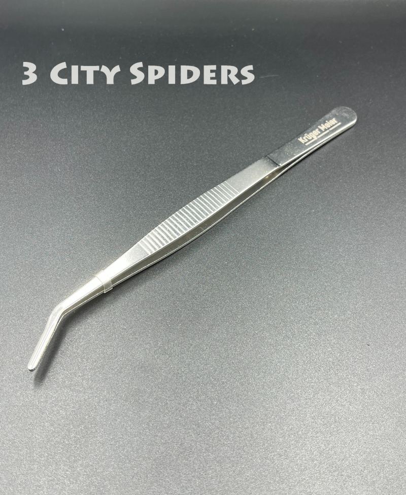 Pęseta metalowa zagięta - 20cm