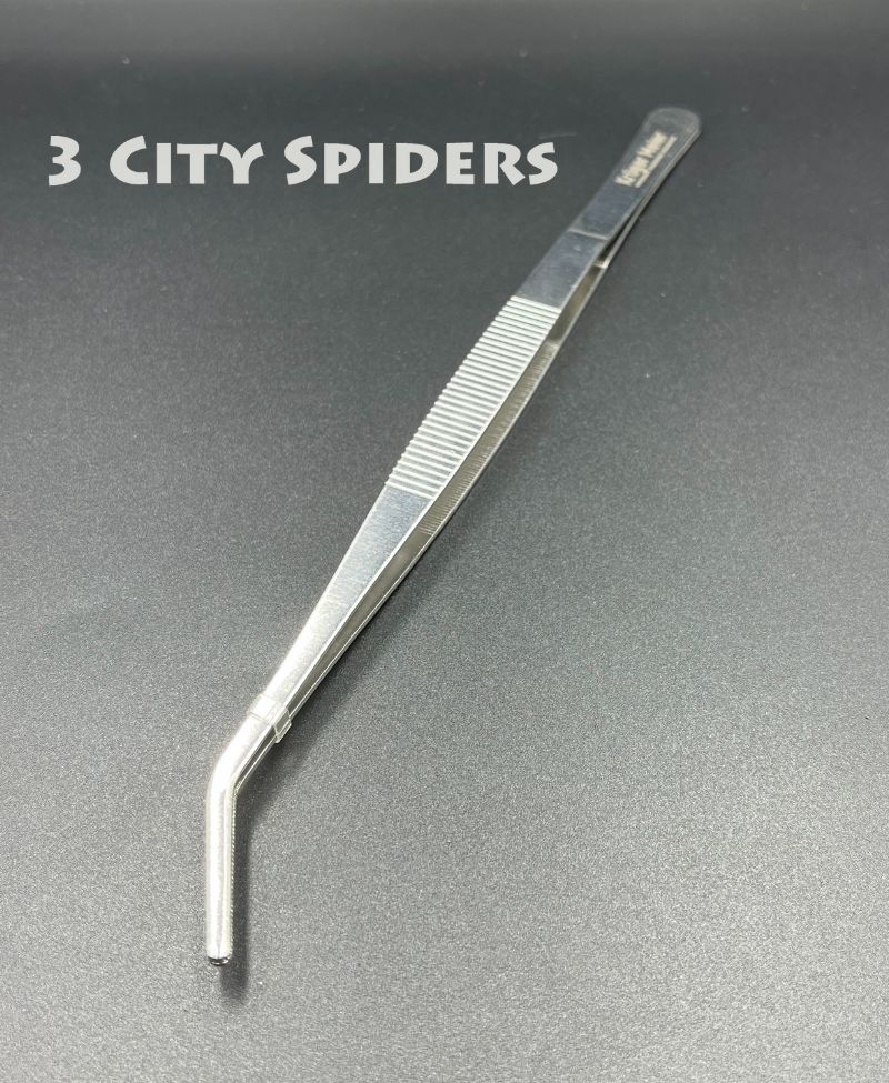 Pęseta metalowa zagięta - 25cm